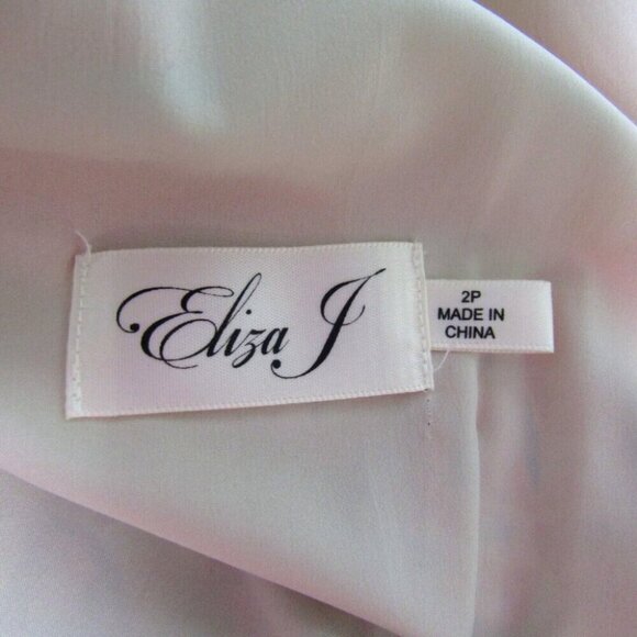 Eliza J Scarf Print Crepe De Chine Maxi Dress Size 2 Petite Sleeveless Tie Neck - Picture 9 of 10